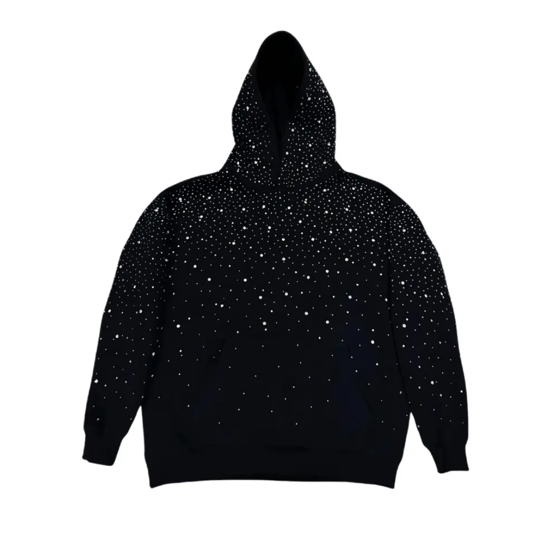 Sweat à capuche à strass EYDIZ noir