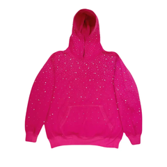 Sweat à capuche à strass EYDIZ rose