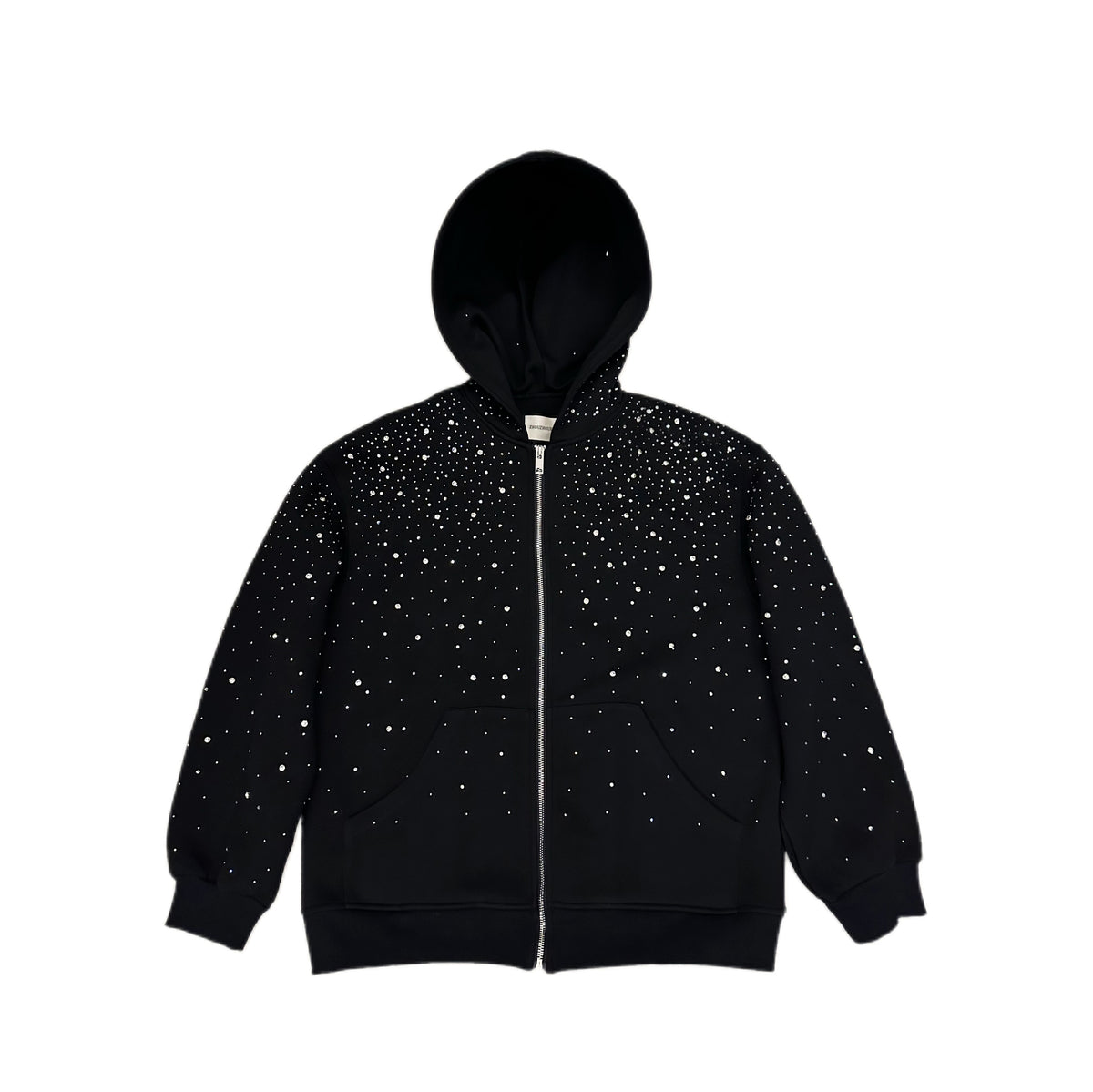 Sweat zippé à strass EYDIZ noir